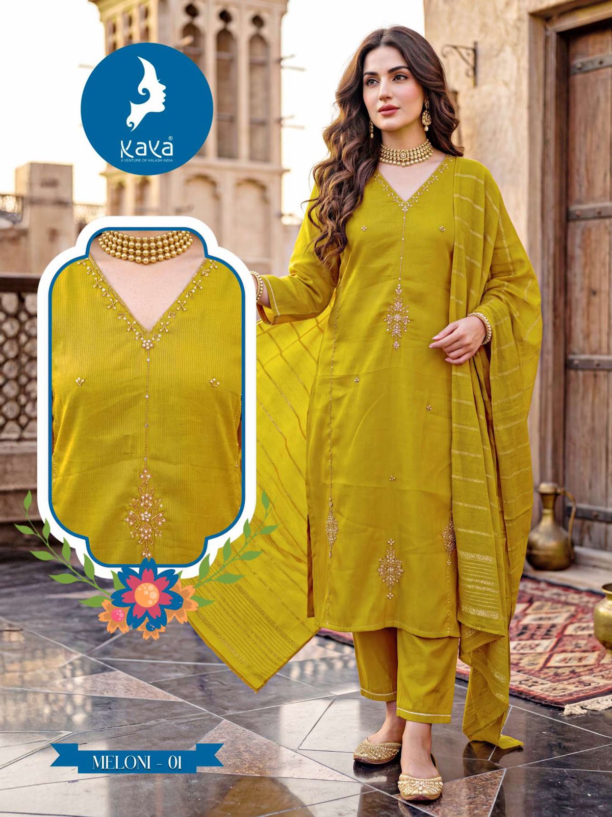 Meloni Kaya Shimmer Readymade Pant Style Suits Manufacturer Gujarat
