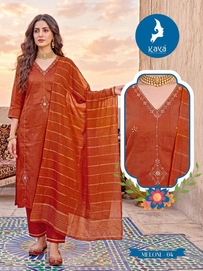 Meloni Kaya Shimmer Readymade Pant Style Suits Manufacturer Gujarat