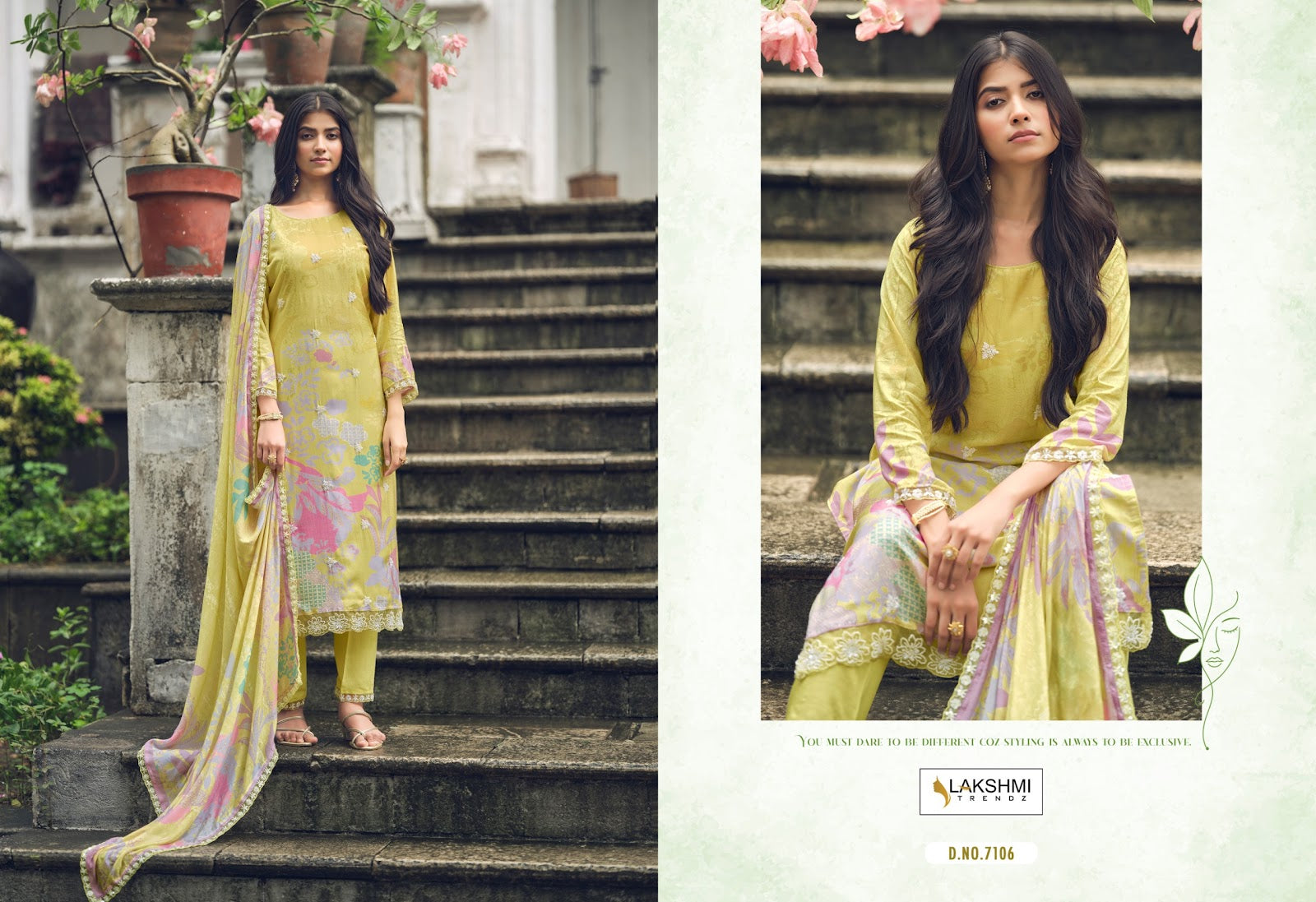 Meloni Lakshmi Trendz Viscose Muslin Pant Style Suits Wholesaler Gujarat