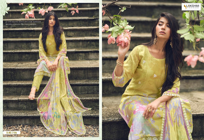 Meloni Lakshmi Trendz Viscose Muslin Pant Style Suits Wholesaler Gujarat