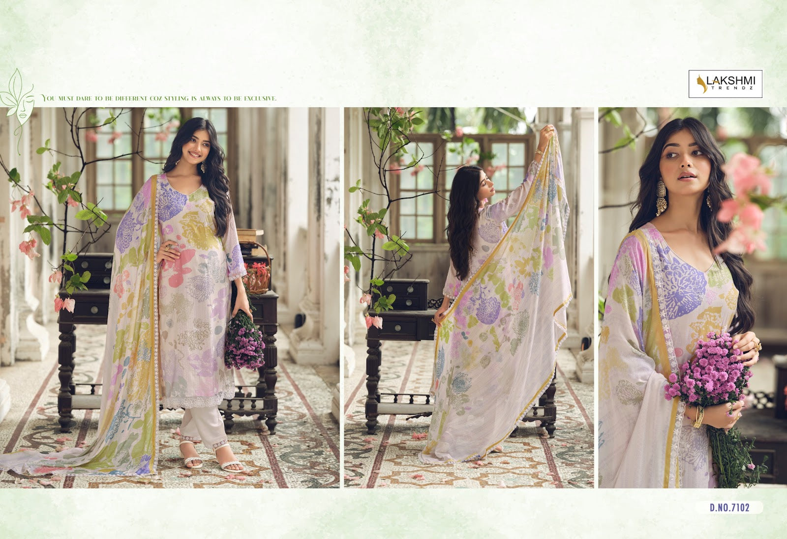 Meloni Lakshmi Trendz Viscose Muslin Pant Style Suits Wholesaler Gujarat