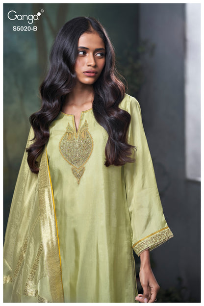 Meloni S5020 Ganga Bemberg Silk Plazzo Style Suits Wholesale Price
