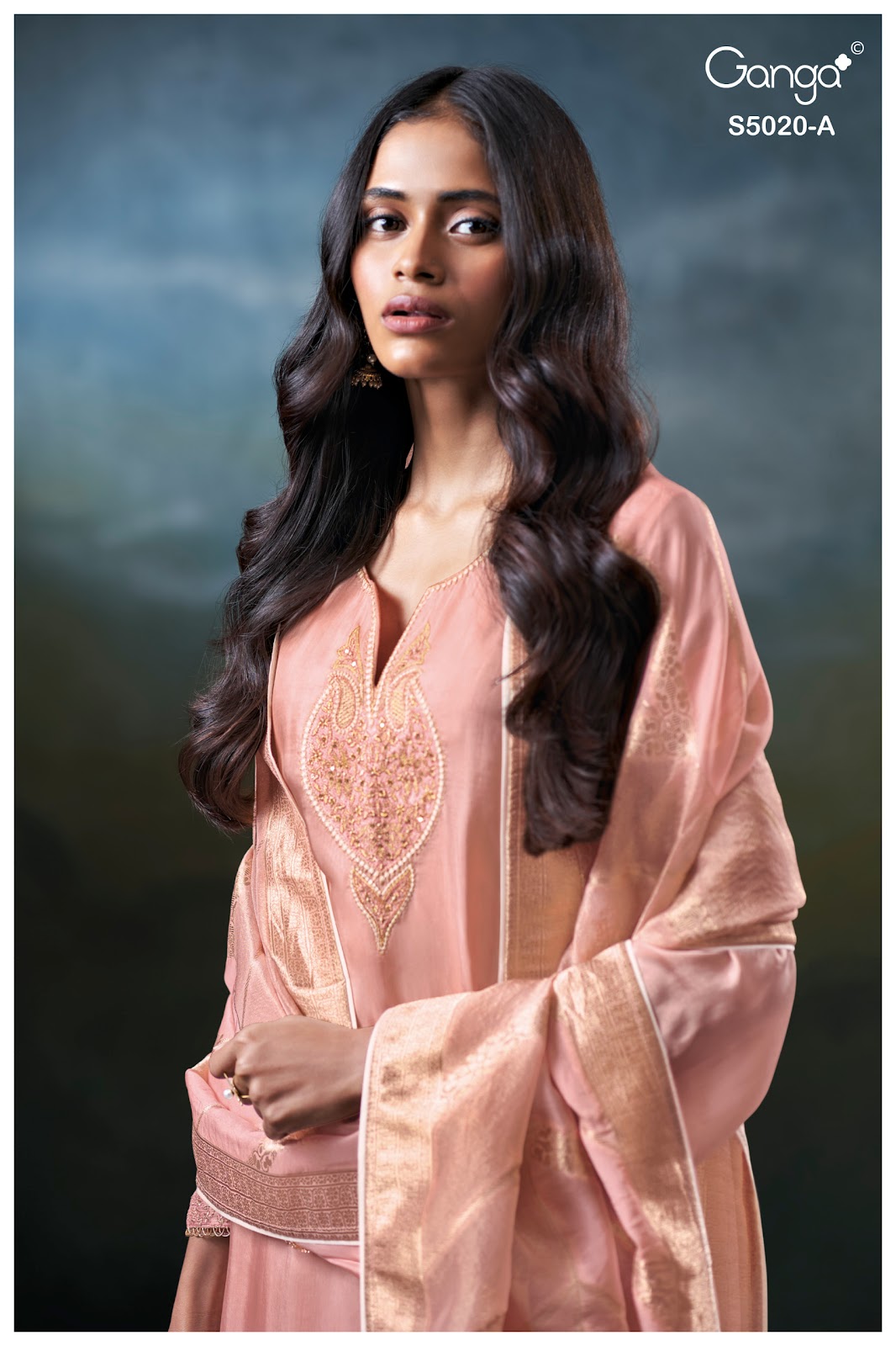 Meloni S5020 Ganga Bemberg Silk Plazzo Style Suits Wholesale Price