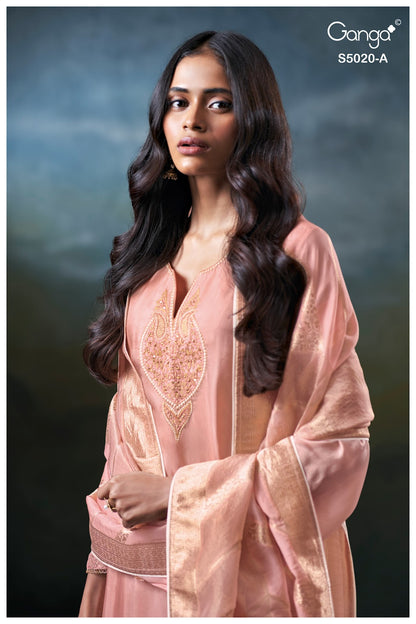Meloni S5020 Ganga Bemberg Silk Plazzo Style Suits Wholesale Price