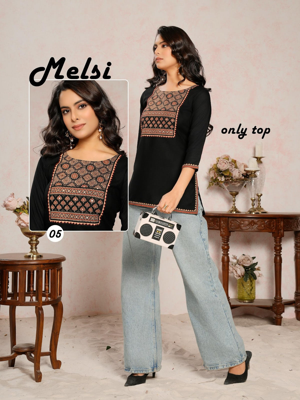 Melsi Kaya Heavy Rayon Short Kurtis Wholesale