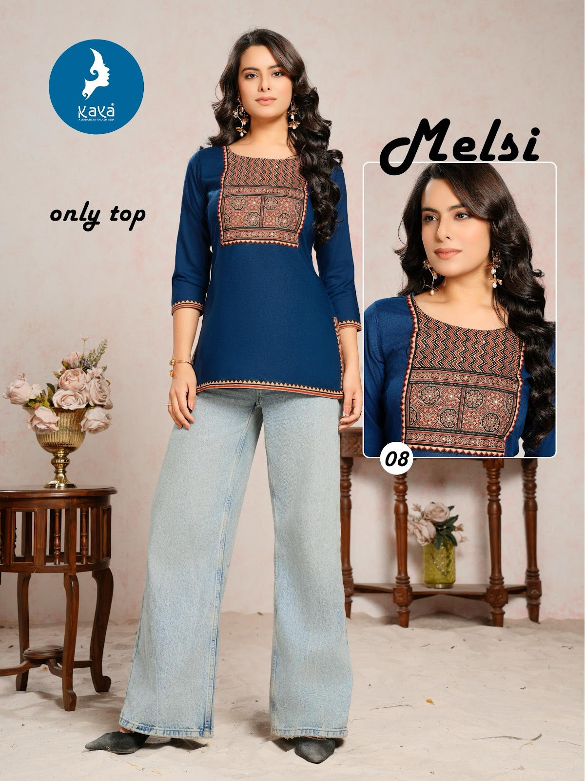 Melsi Kaya Heavy Rayon Short Kurtis Wholesale