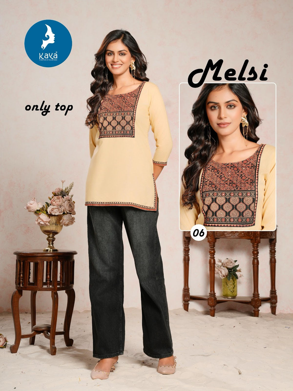 Melsi Kaya Heavy Rayon Short Kurtis Wholesale