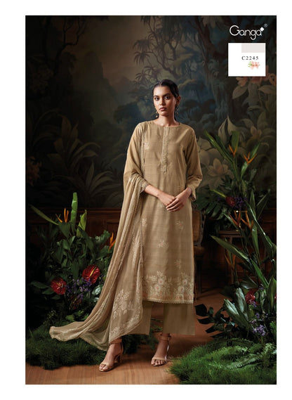 Memento Ganga Cotton Plazzo Style Suits Supplier Ahmedabad