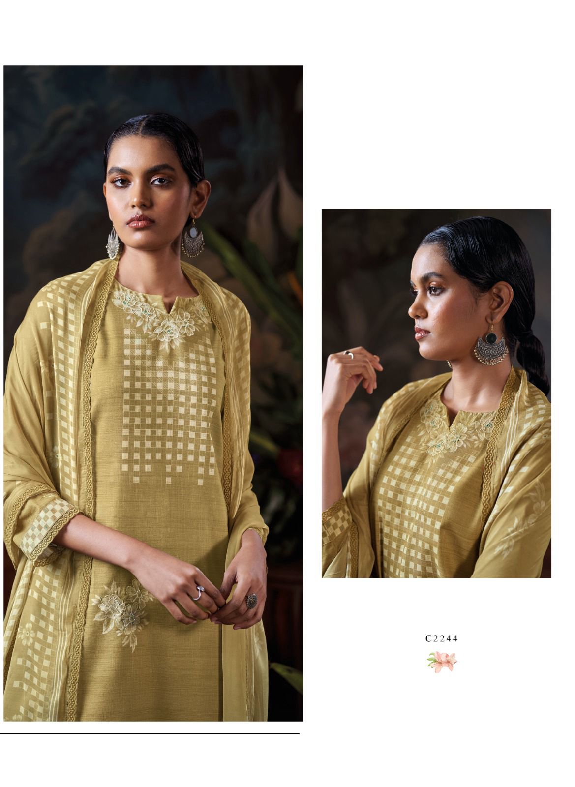 Memento Ganga Cotton Plazzo Style Suits Supplier Ahmedabad
