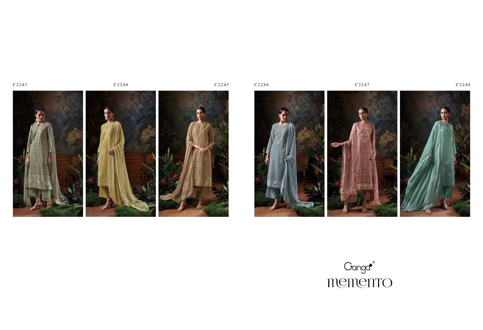 Memento Ganga Cotton Plazzo Style Suits Supplier Ahmedabad