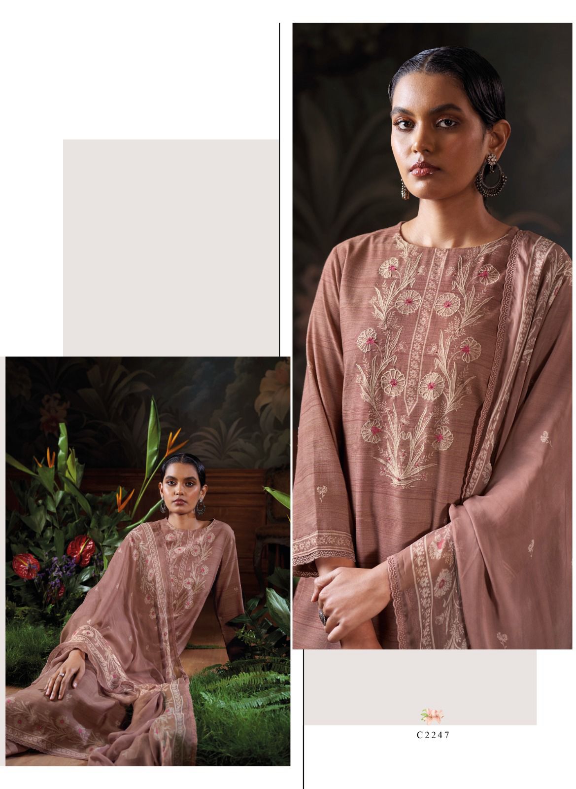 Memento Ganga Cotton Plazzo Style Suits Supplier Ahmedabad