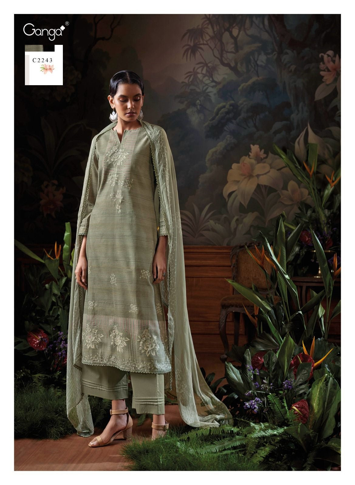 Memento Ganga Cotton Plazzo Style Suits Supplier Ahmedabad