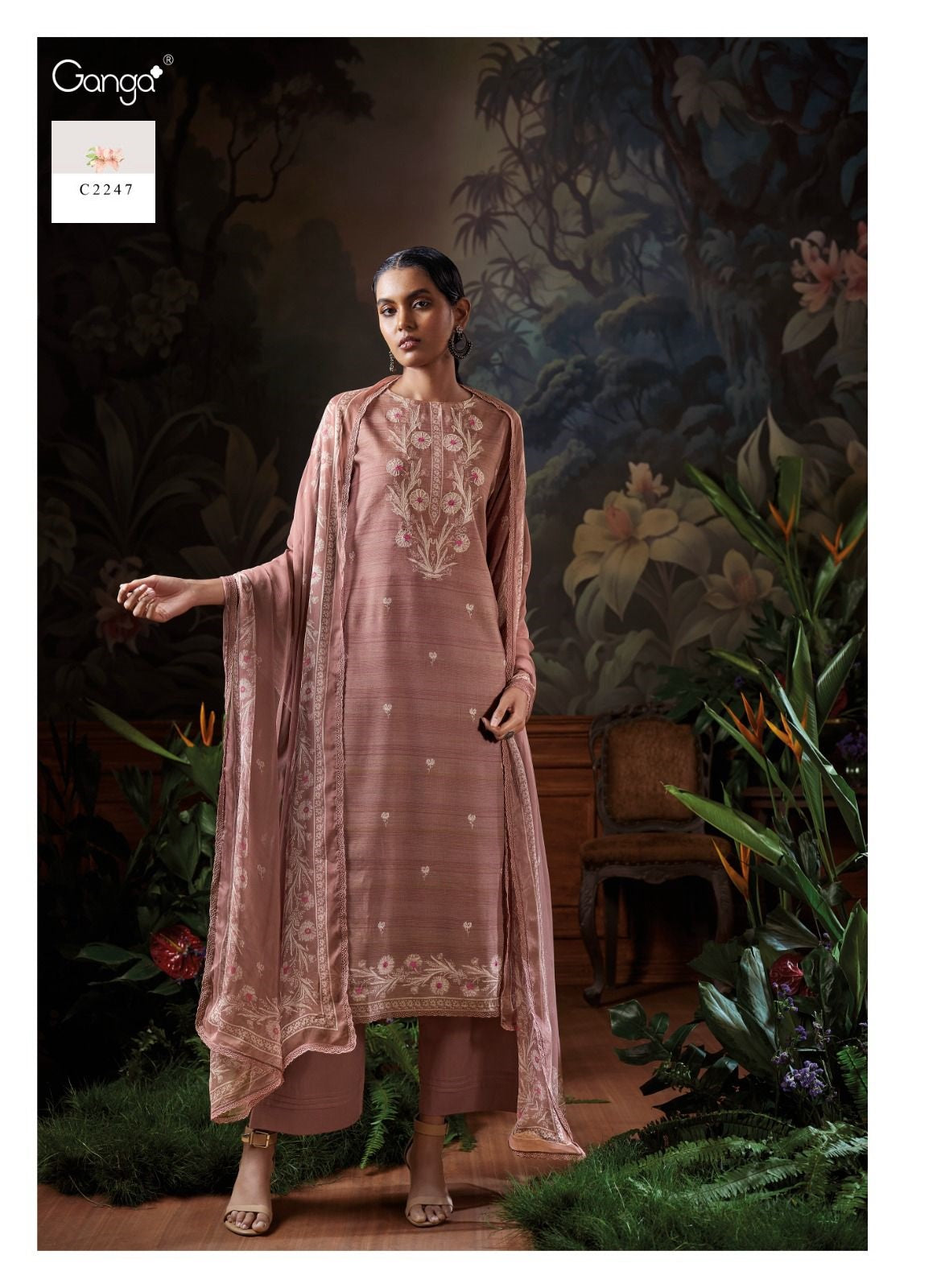 Memento Ganga Cotton Plazzo Style Suits Supplier Ahmedabad