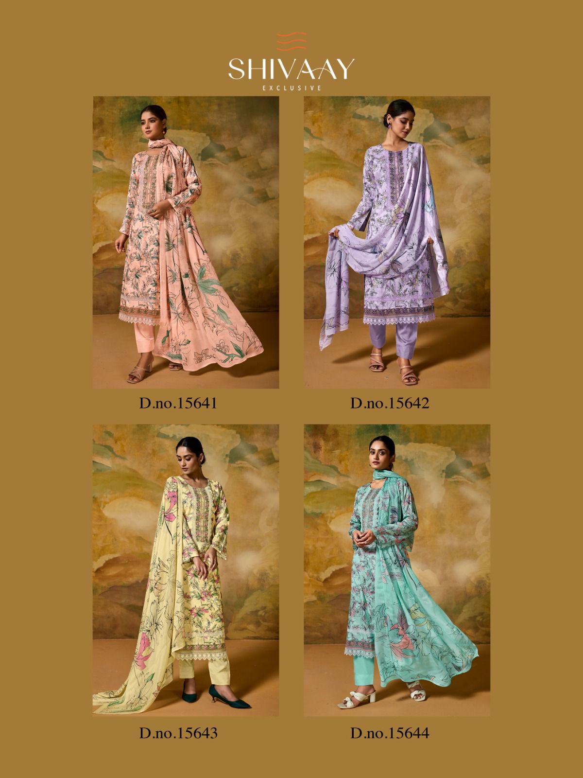 Memories Shivaay Viscose Muslin Pant Style Suits Supplier Gujarat