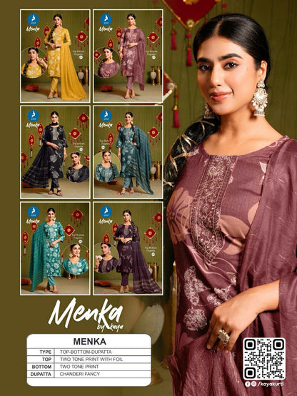 Menka Kaya Two Tone Readymade Suits Supplier Gujarat