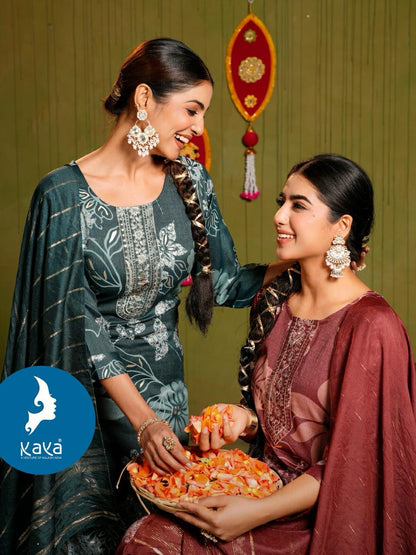 Menka Kaya Two Tone Readymade Suits Supplier Gujarat
