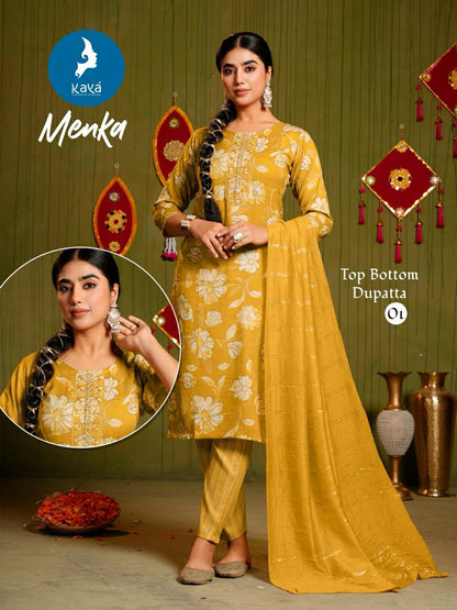 Menka Kaya Two Tone Readymade Suits Supplier Gujarat