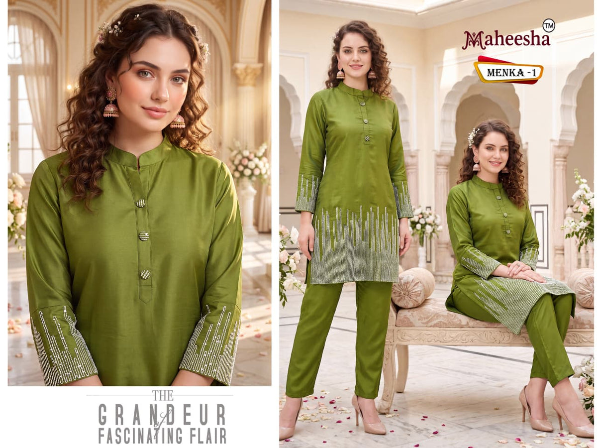 Menka Maheesha Viscose Co Ord Set Supplier Gujarat