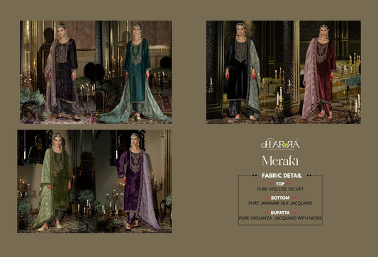 Meraki Harra Velvet Suits Supplier Ahmedabad