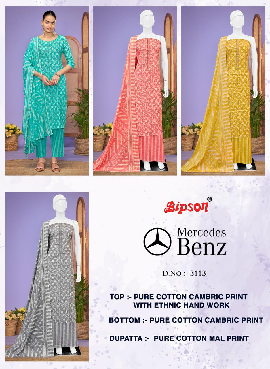Mercedes 3113 Bipson Prints Pure Cotton Pant Style Suits Supplier Gujarat