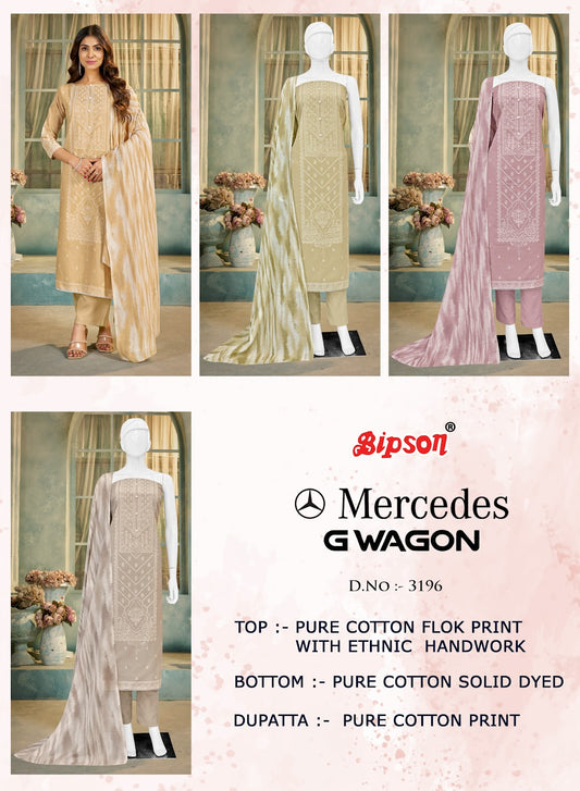 Mercedes G Wagon 3196 Bipson Prints Pure Cotton Pant Style Suits Supplier Gujarat