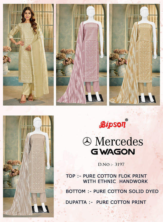 Mercedes G Wagon 3197 Bipson Prints Pure Cotton Pant Style Suits Exporter Gujarat