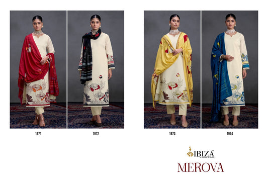 Merova Ibiza Pure Organdy Pant Style Suits Manufacturer Gujarat