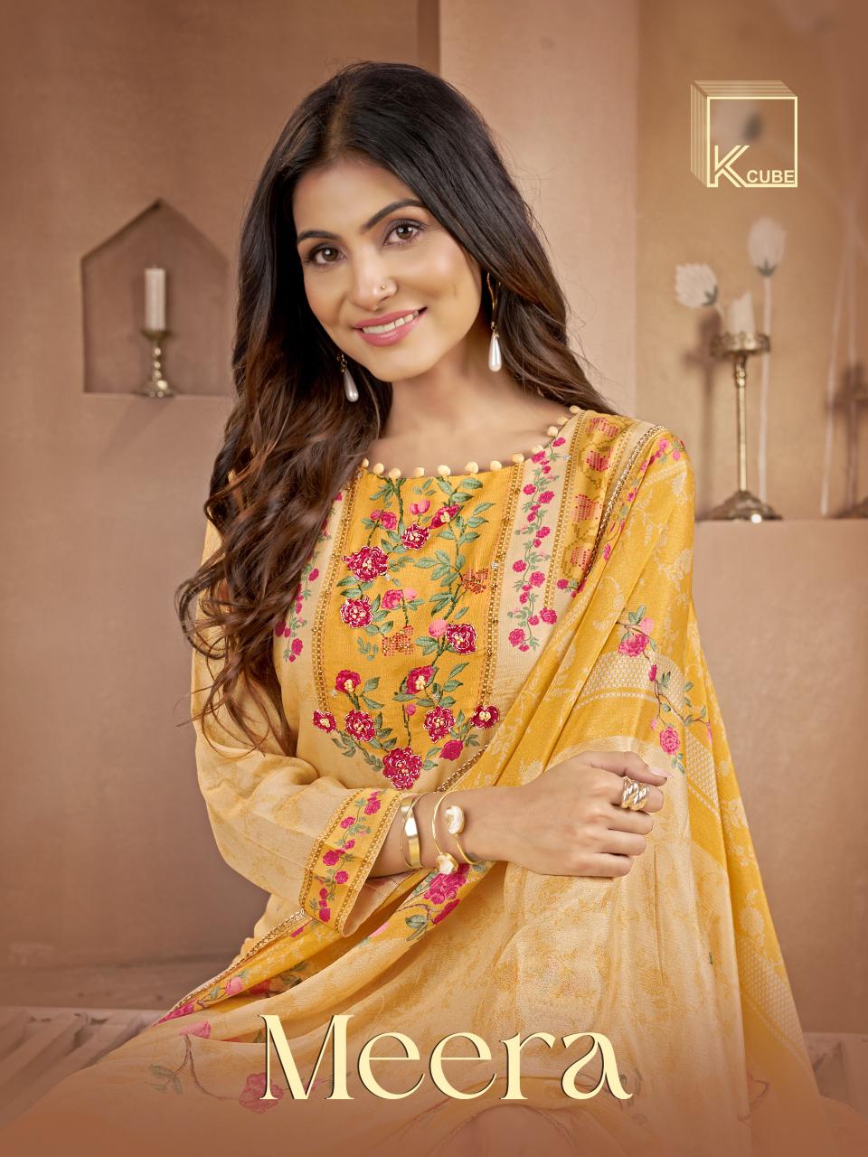Merra K Cube Viscose Chinon Plazzo Style Suits Wholesaler Gujarat