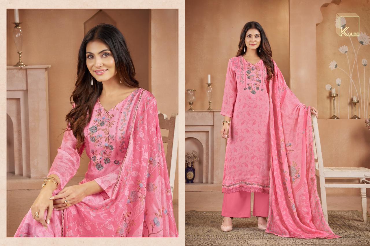 Merra K Cube Viscose Chinon Plazzo Style Suits Wholesaler Gujarat