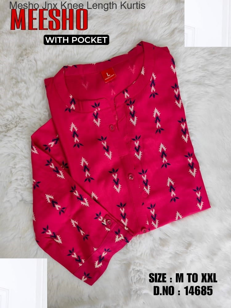 Mesho Jnx Rayon Knee Length Kurtis Wholesaler Ahmedabad – Kavya