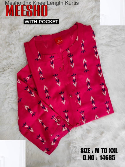 Mesho Jnx Rayon Knee Length Kurtis Wholesaler Ahmedabad