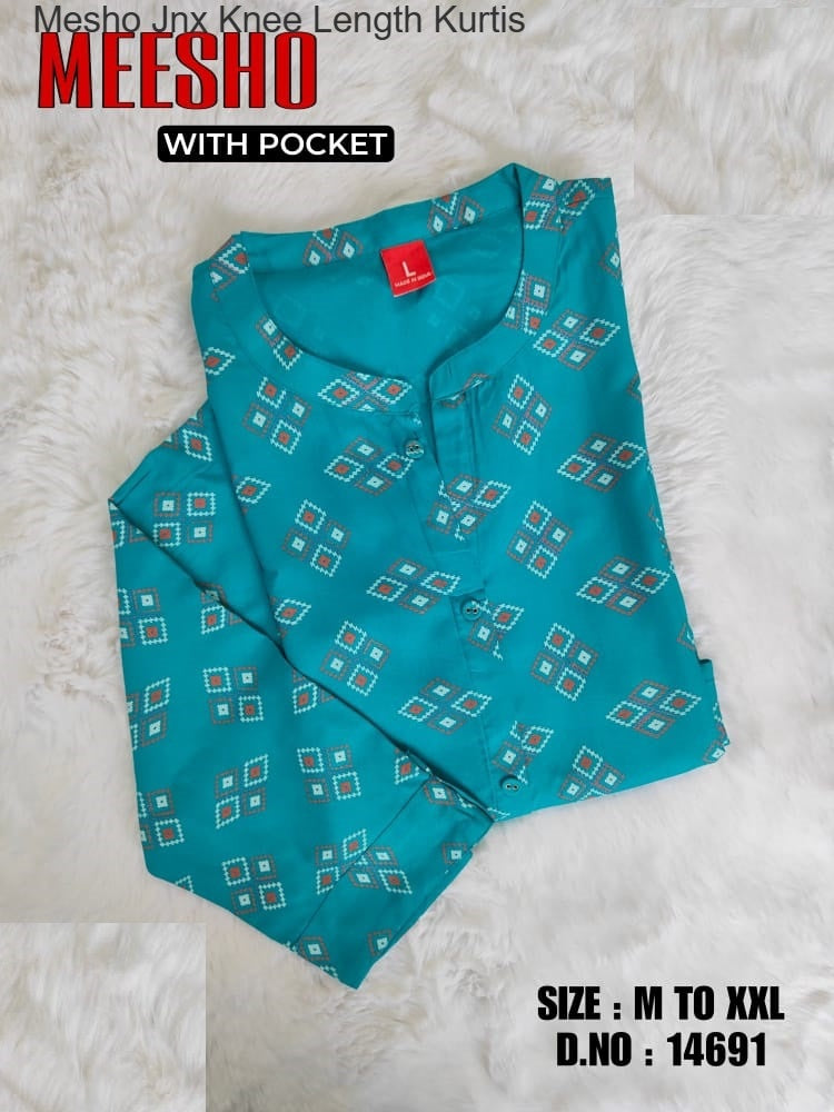 Mesho Jnx Rayon Knee Length Kurtis Wholesaler Ahmedabad