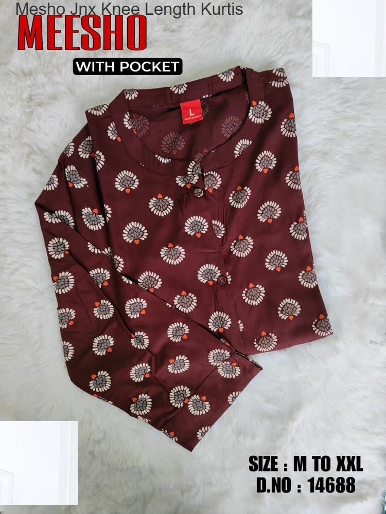 Mesho Jnx Rayon Knee Length Kurtis Wholesaler Ahmedabad