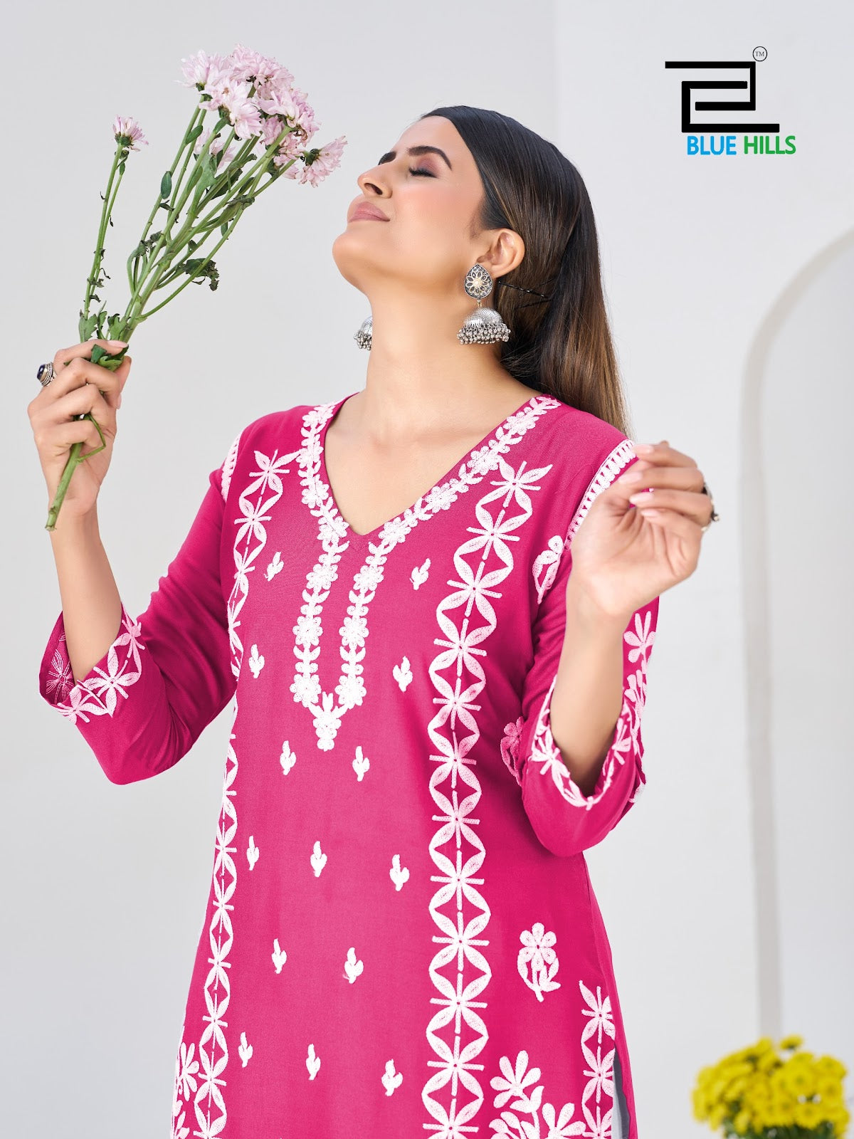 Messi Blue Hills Rayon 14Kg Kurti Plazzo Set Wholesaler Ahmedabad