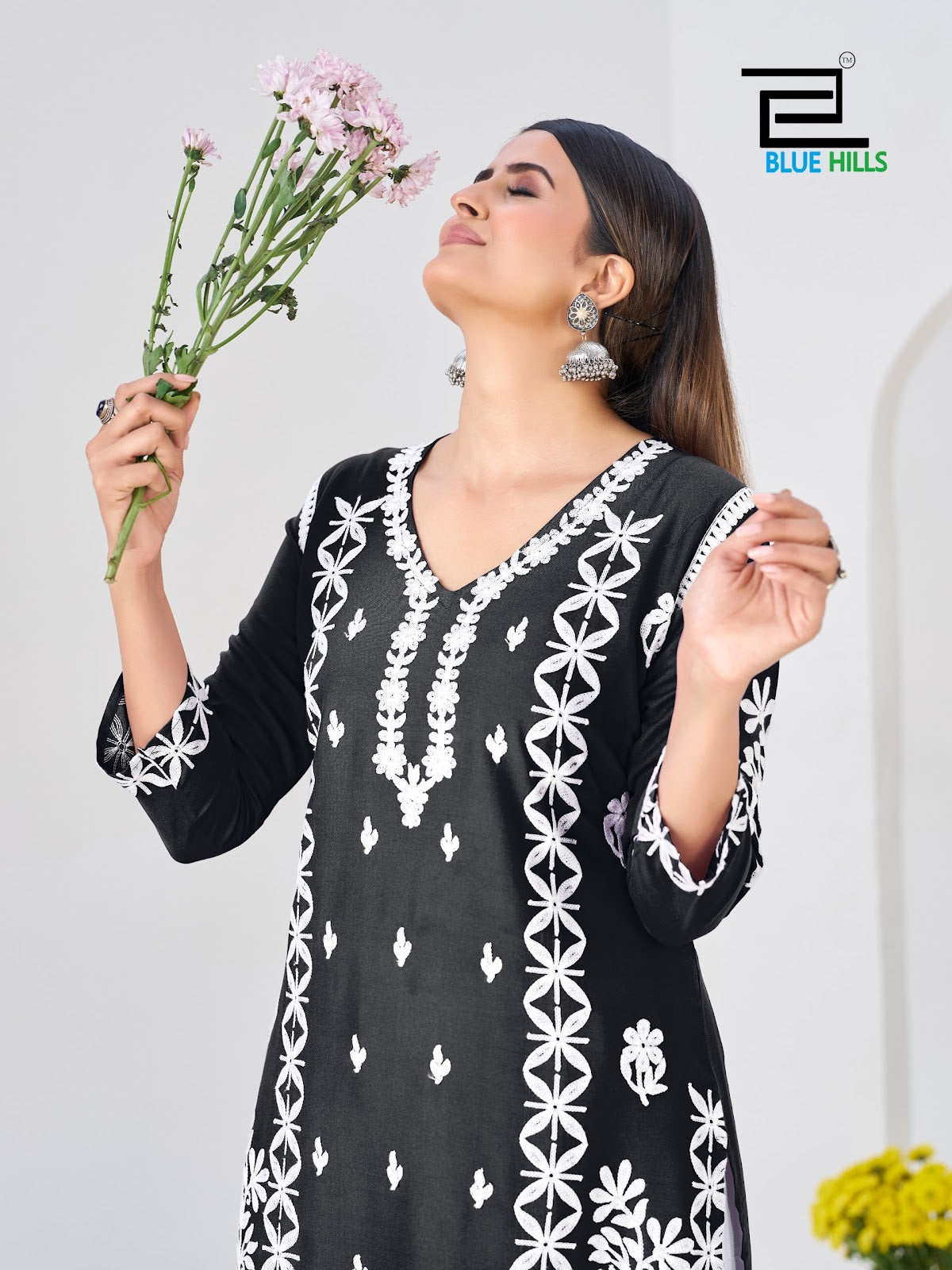 Messi Blue Hills Rayon 14Kg Kurti Plazzo Set Wholesaler Ahmedabad