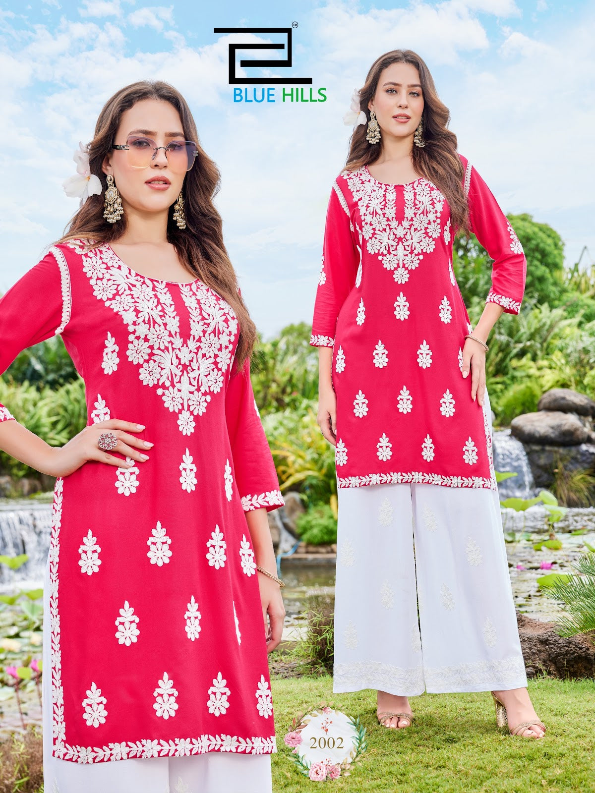 Messi Vol 3 Blue Hills Rayon 14Kg Kurti Plazzo Set Manufacturer Gujarat