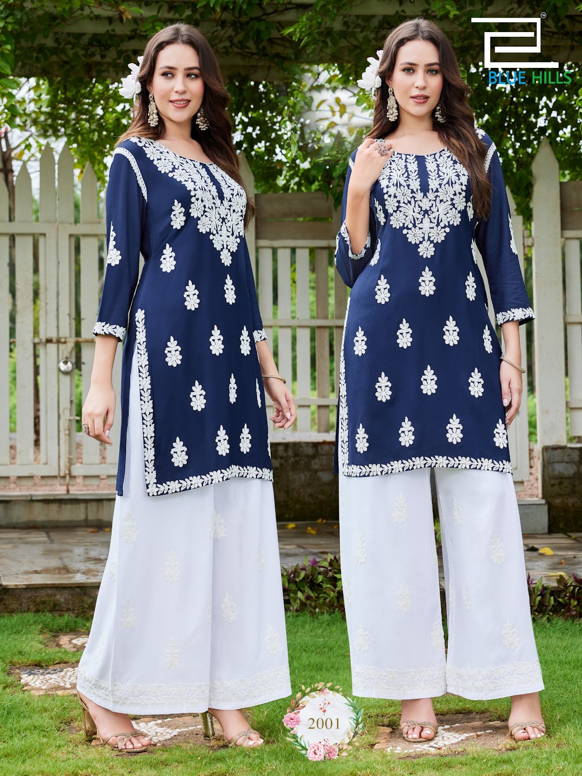 Messi Vol 3 Blue Hills Rayon 14Kg Kurti Plazzo Set Manufacturer Gujarat