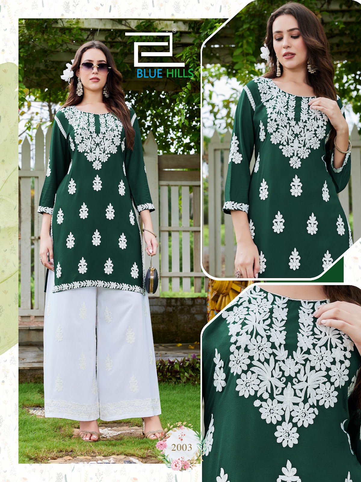 Messi Vol 3 Blue Hills Rayon 14Kg Kurti Plazzo Set Manufacturer Gujarat