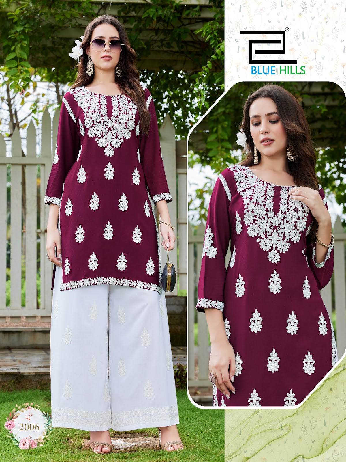 Messi Vol 3 Blue Hills Rayon 14Kg Kurti Plazzo Set Manufacturer Gujarat