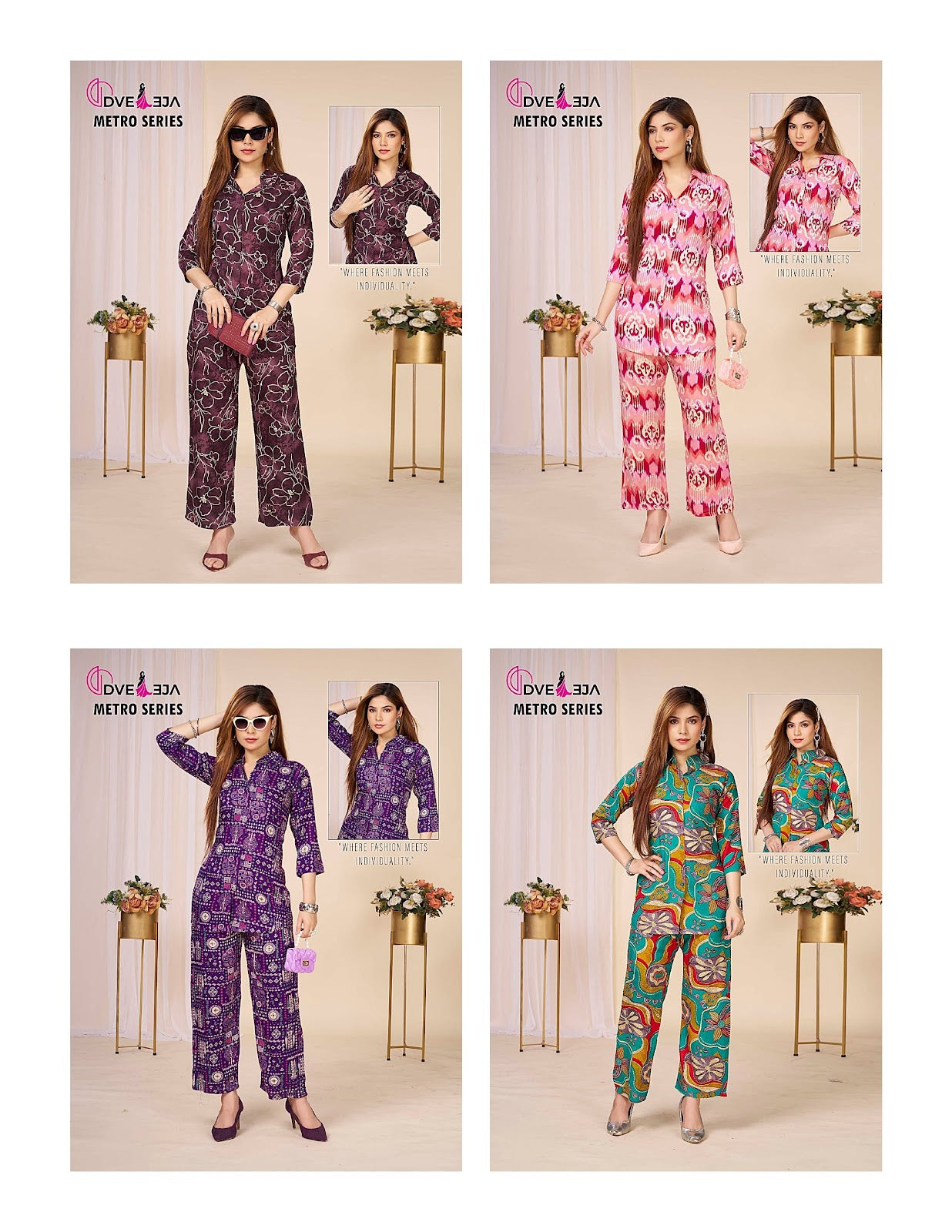Metro Series 1306 Dveeja Fashion Reyon Co Ord Set Supplier Ahmedabad