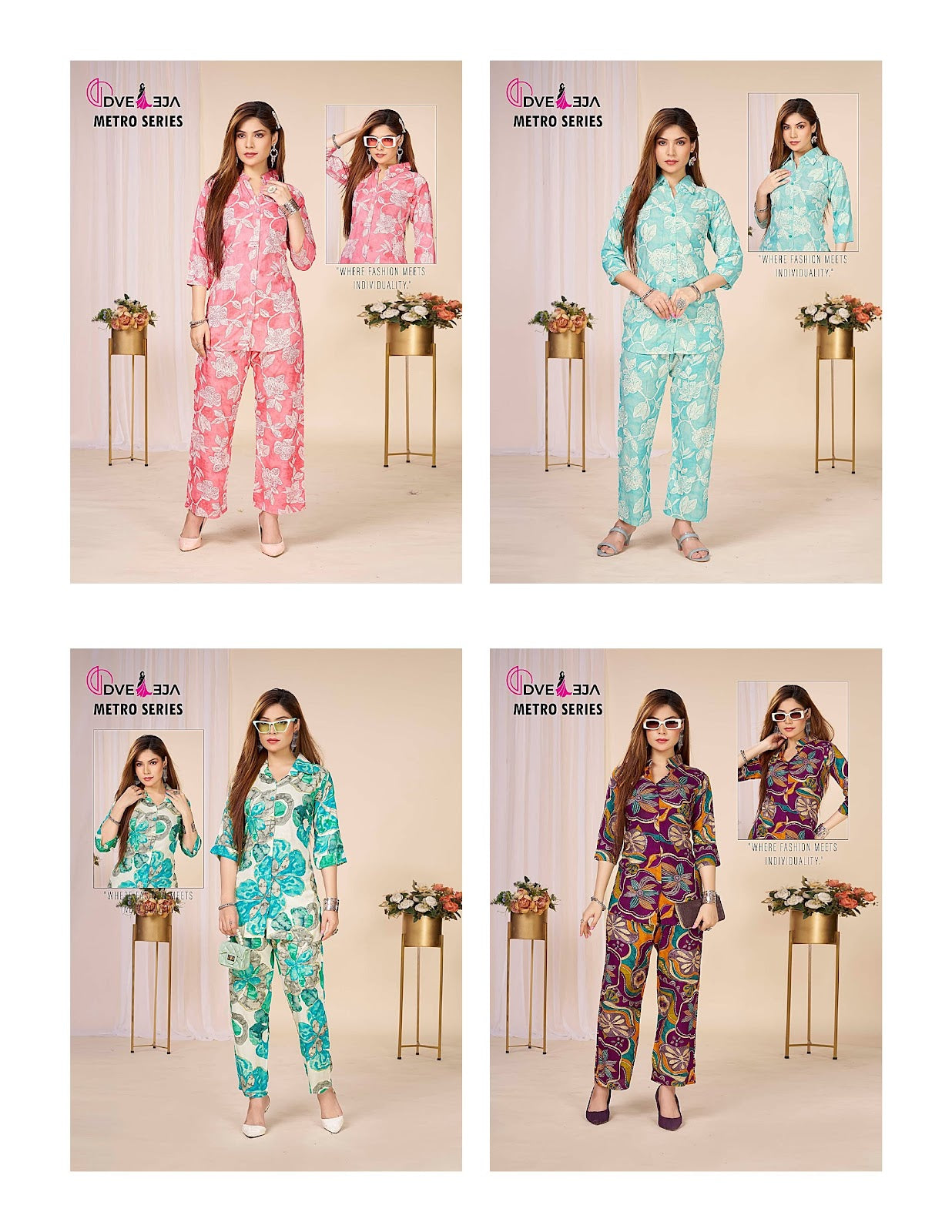 Metro Series 1306 Dveeja Fashion Reyon Co Ord Set Supplier Ahmedabad