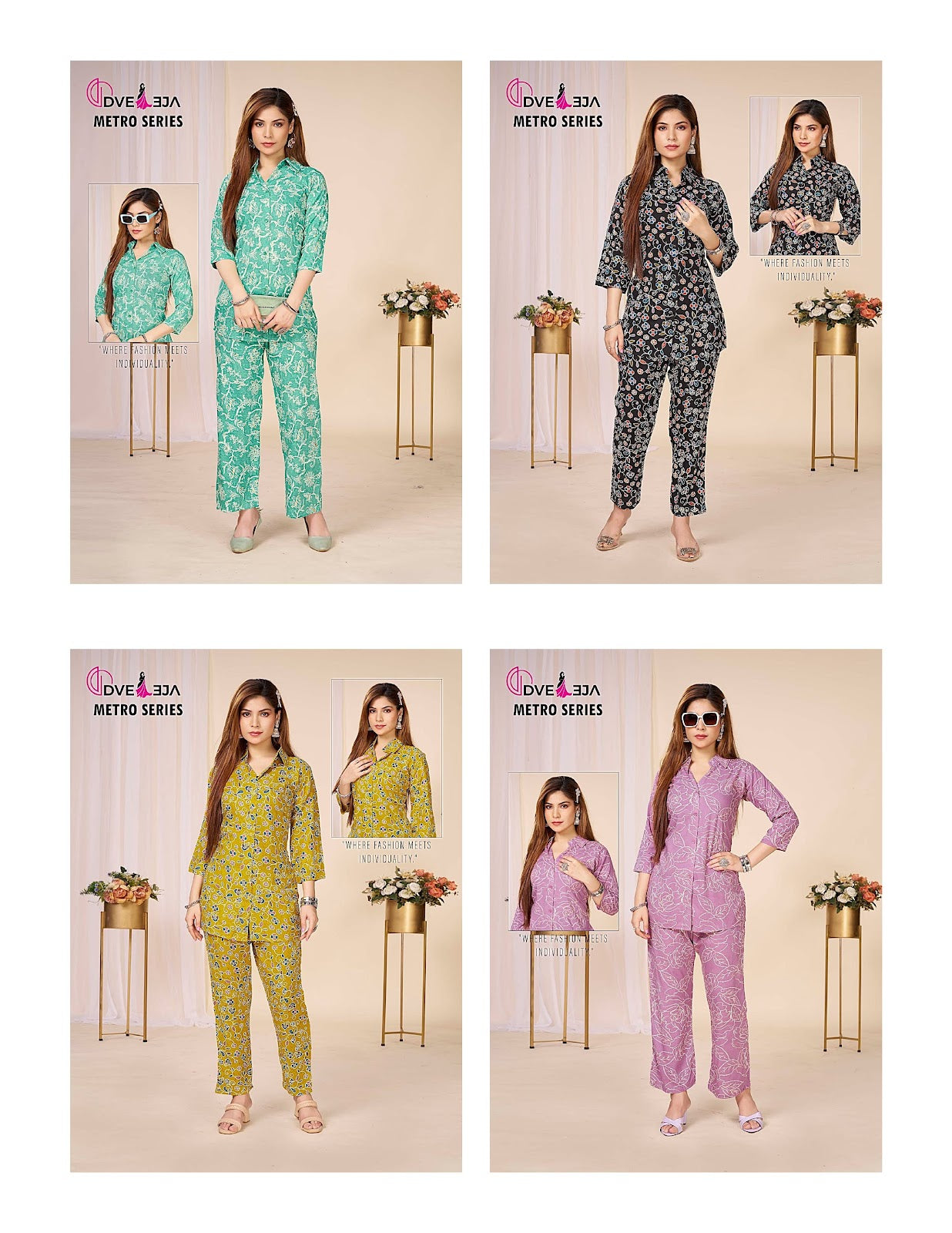 Metro Series 1306 Dveeja Fashion Reyon Co Ord Set Supplier Ahmedabad