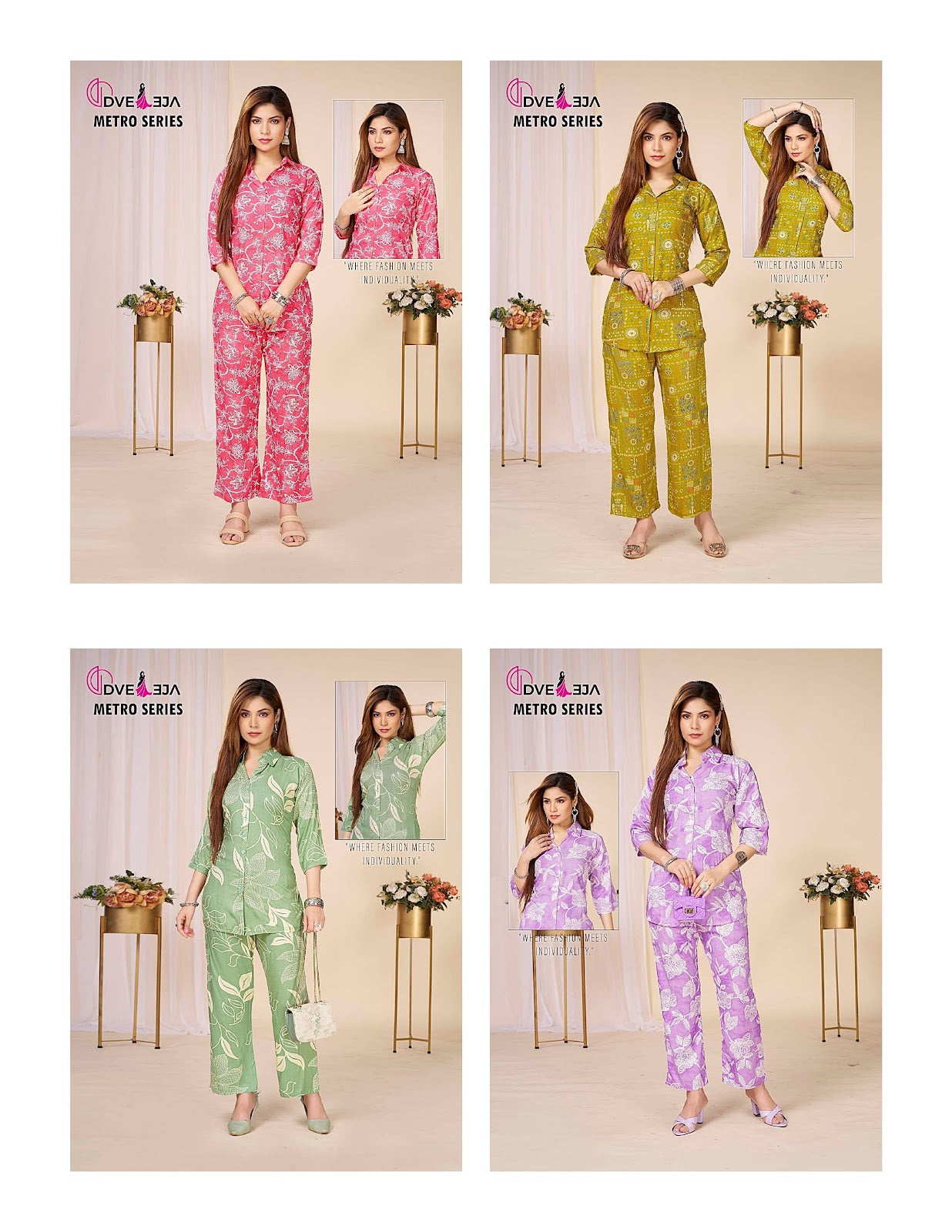 Metro Series 1306 Dveeja Fashion Reyon Co Ord Set Supplier Ahmedabad