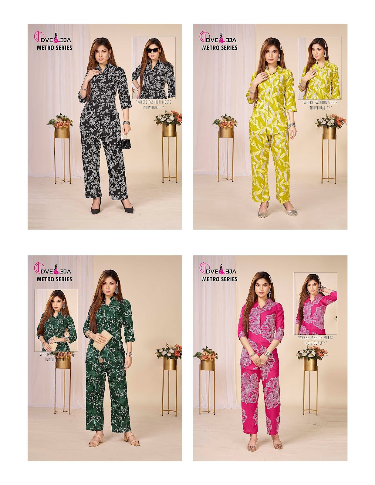 Metro Series 1306 Dveeja Fashion Reyon Co Ord Set Supplier Ahmedabad