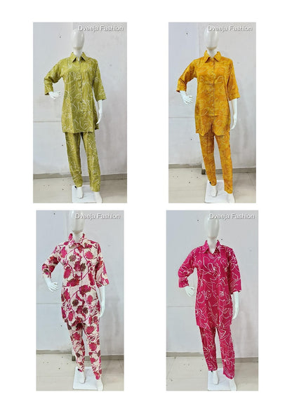 Metro Series Dveeja Fashion Reyon Co Ord Set Wholesale Rate