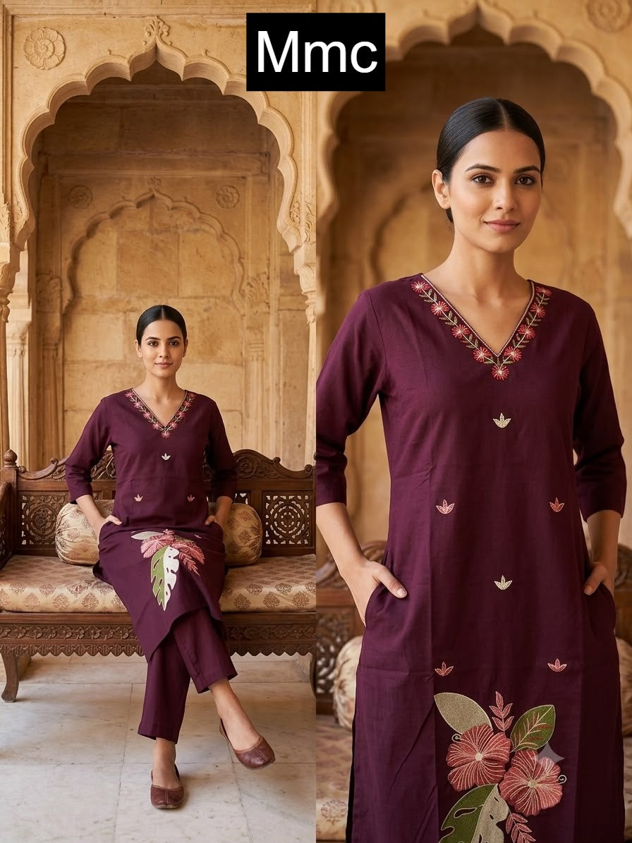 Mexican Flower Mmc Dhabu Cotton Co Ord Set Wholesaler India