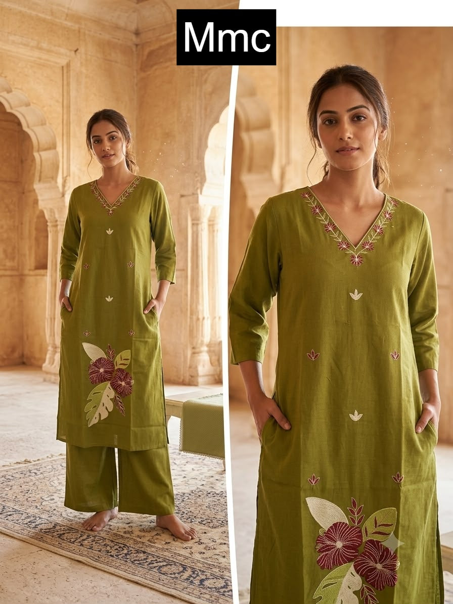 Mexican Flower Mmc Dhabu Cotton Co Ord Set Wholesaler India