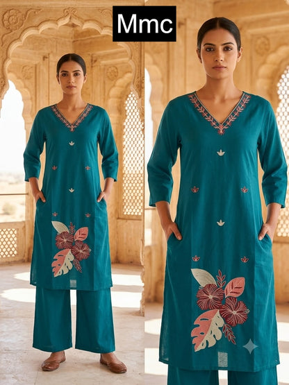 Mexican Flower Mmc Dhabu Cotton Co Ord Set Wholesaler India