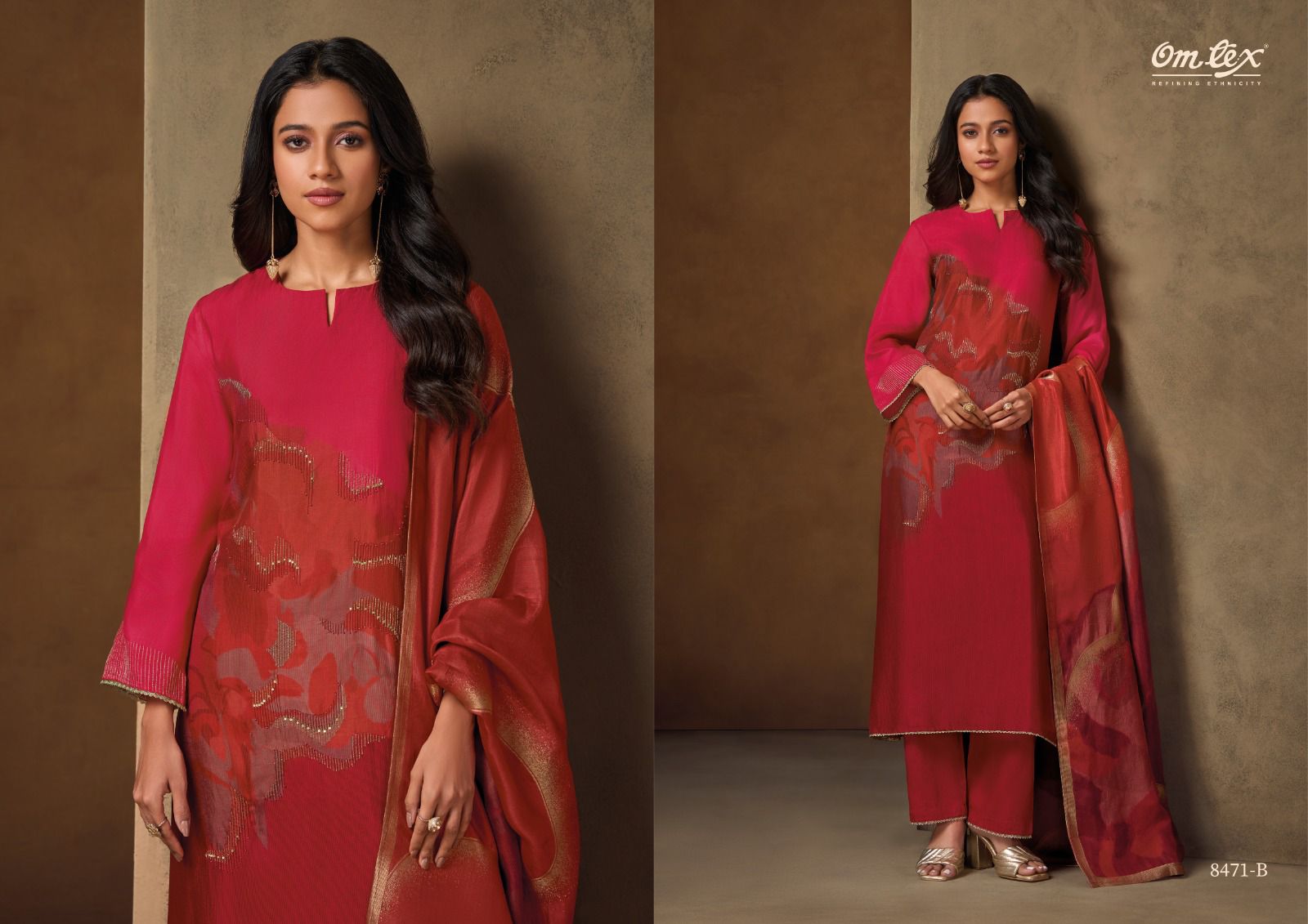 Meyza Omtex Silk Pant Style Suits Manufacturer India
