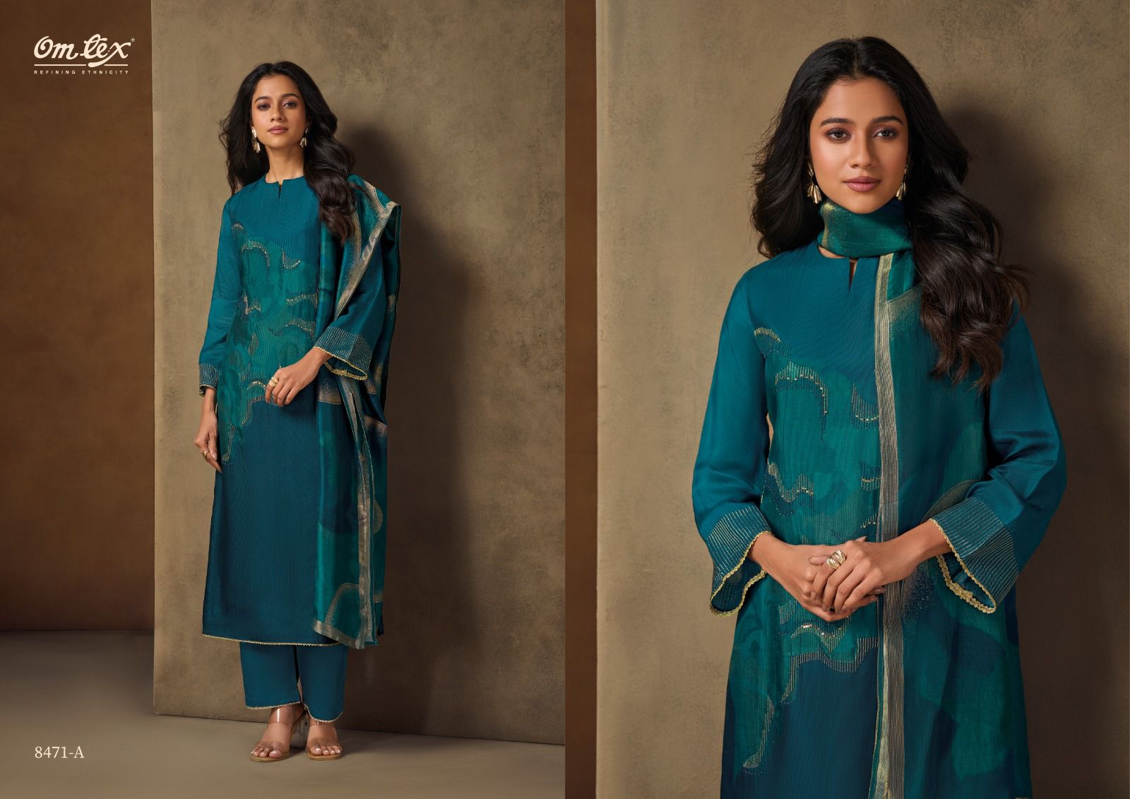 Meyza Omtex Silk Pant Style Suits Manufacturer India